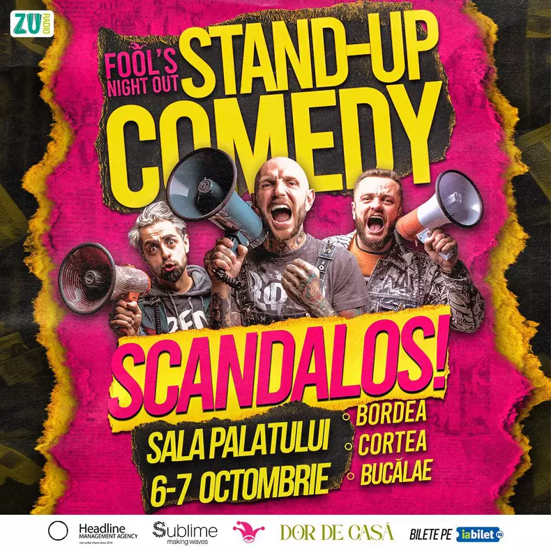 fools night out afis stand up comedy sala palatului octombrie 2025 catalin bordea nelu cortea radu bucalae (2)