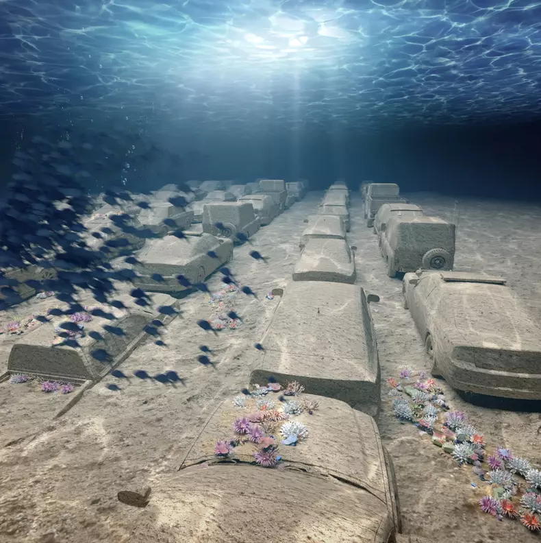 Des voitures en béton seront installées sous l'eau pour contribuer à la régénération du corail sur le littoral de Miami Beach