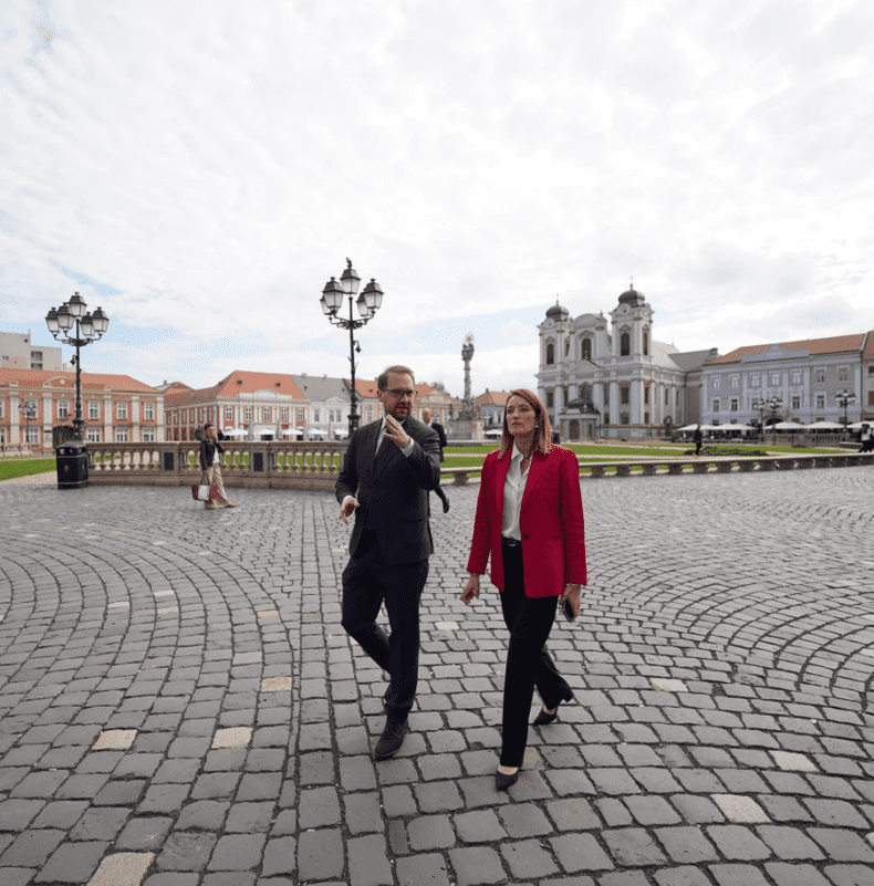 Roberta Metsola și Dominic Fritz -1