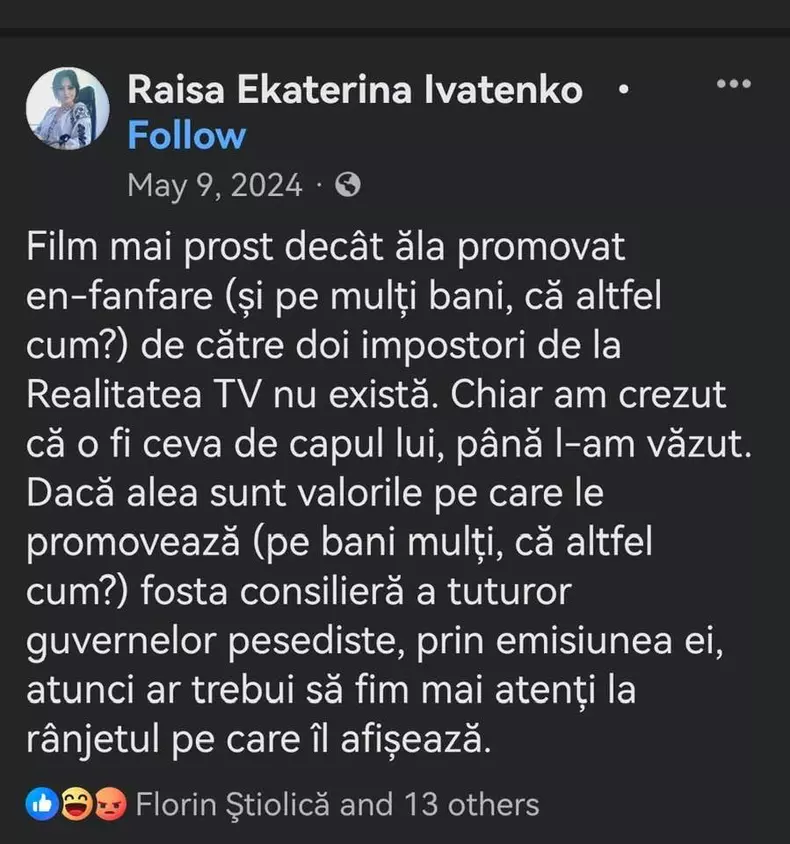 anca alexandrescu mesaj fb
