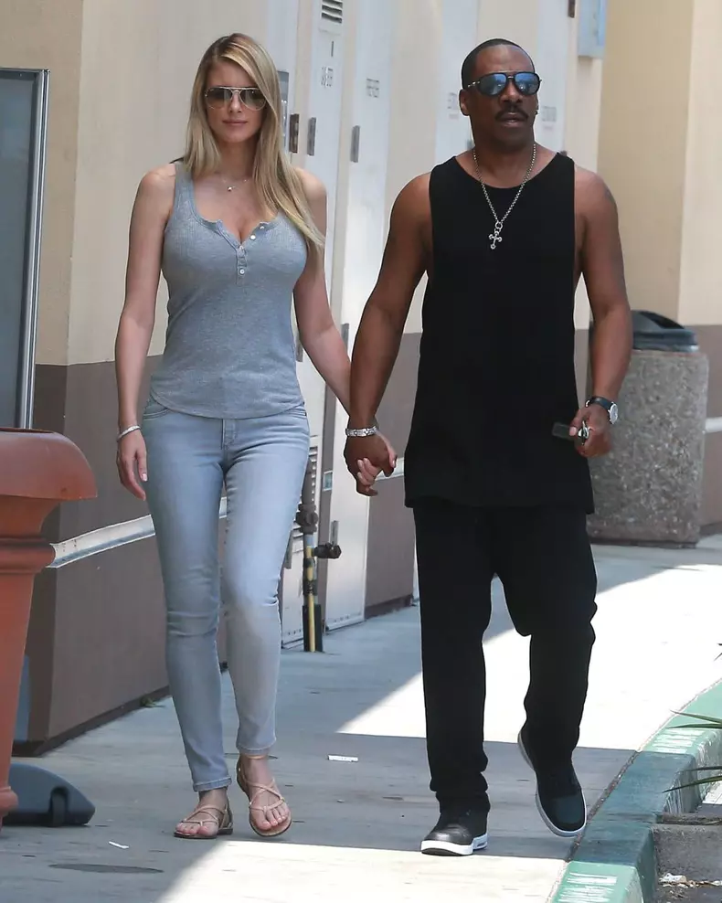 Exclusive... Eddie Murphy And Paige Butcher Grabbing Coffee In Studio City