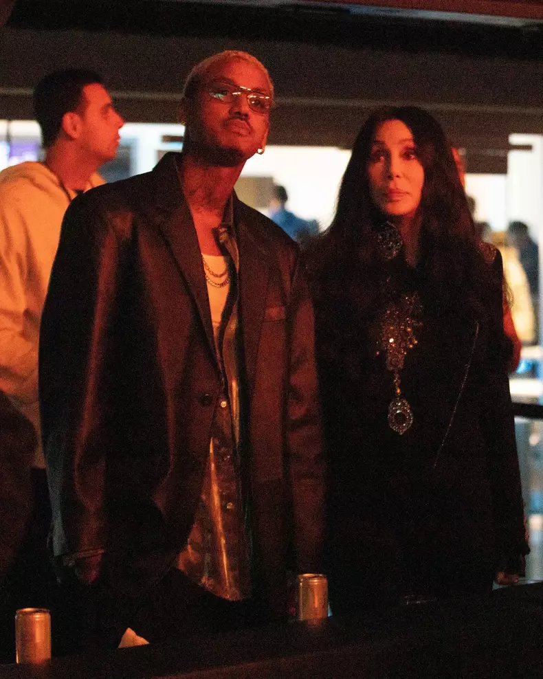 *PREMIUM-EXCLUSIVE* Cher & new beau Alexander Edwards vibe out at The Weeknd concert with Tyga!