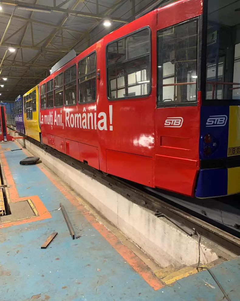Tramvaiul tricolor -Foto Facebook STB 4