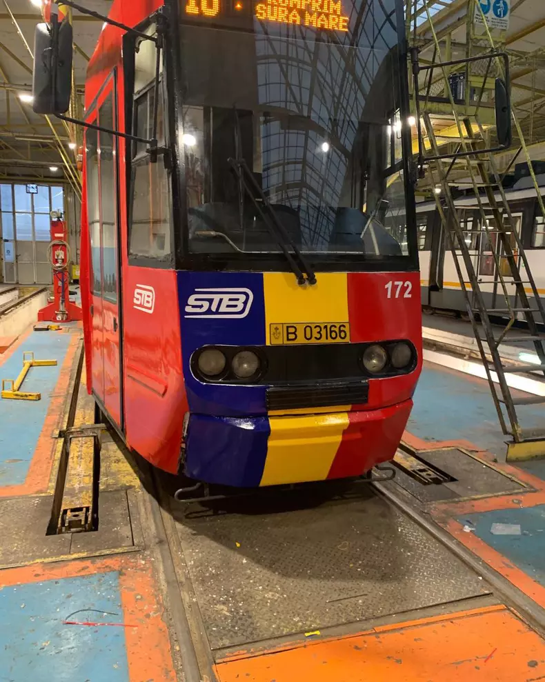 Tramvaiul tricolor -Foto Facebook STB