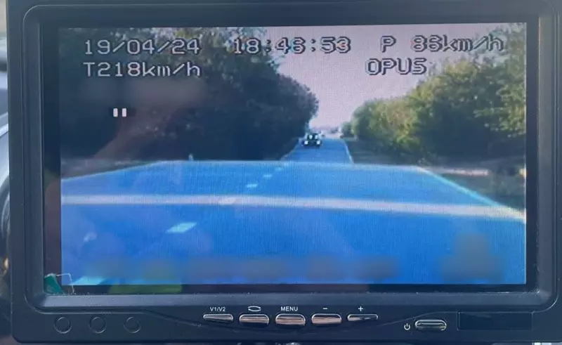 VIDEO. Șofer prins de radar circulând cu 128 kilometri pe oră peste viteza admisă pe un drum din Dolj