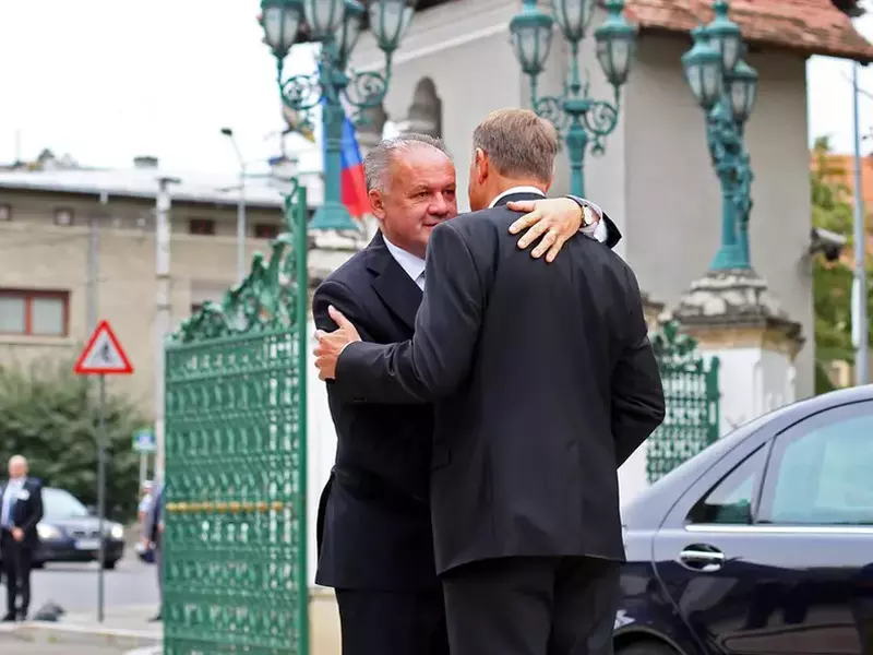 Klaus Iohannis și Andrej Kiska