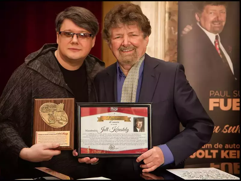 Paul Surugiu-Fuego – regal de muzică ușoară la Palatul Cantacuzino din Capitală! Artistul a lansat cel mai recent album alături de Jolt Kerestely / GALERIE FOTO