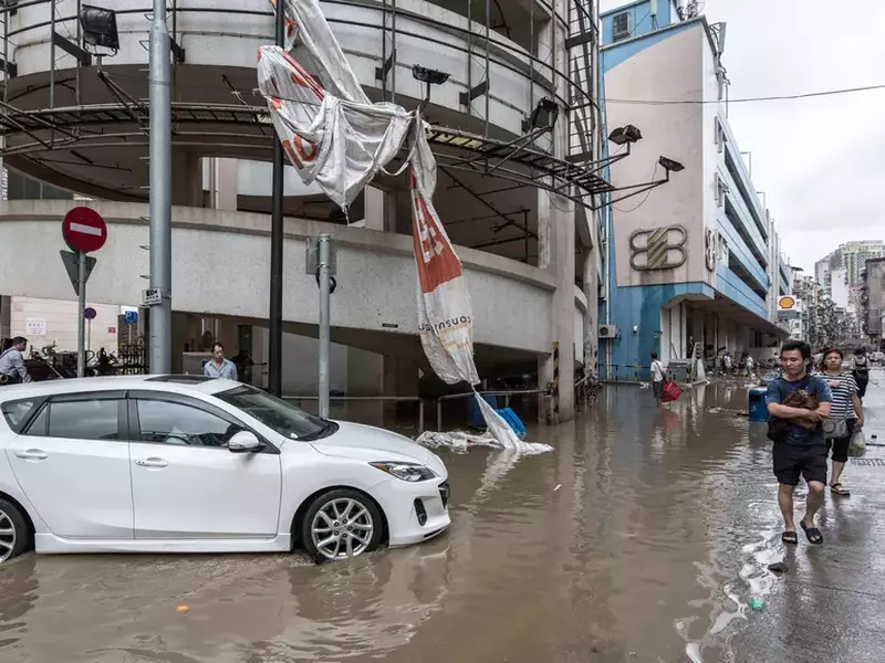 Taifunul Hato a făcut prăpăd