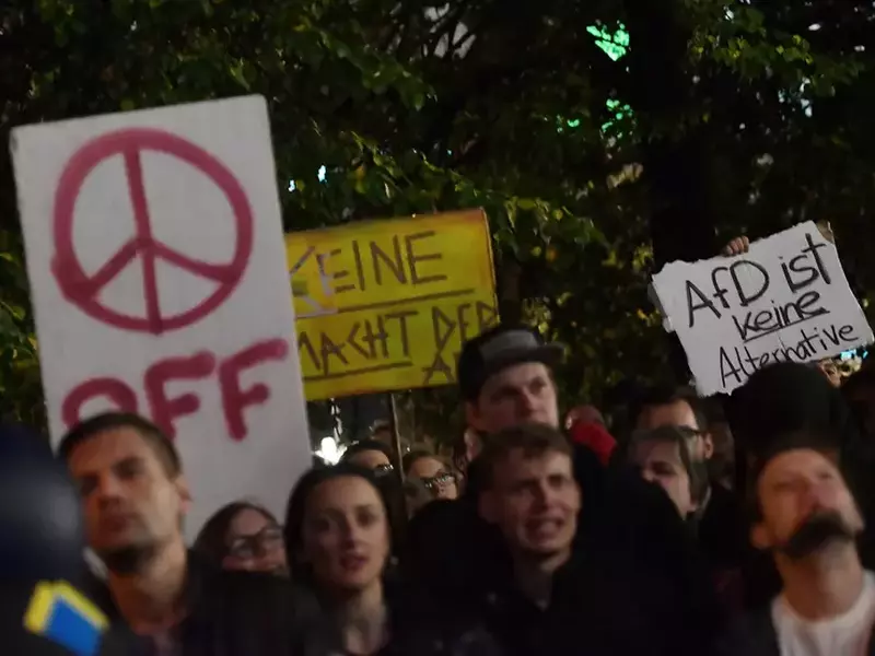 Protest against Afd in Berlin