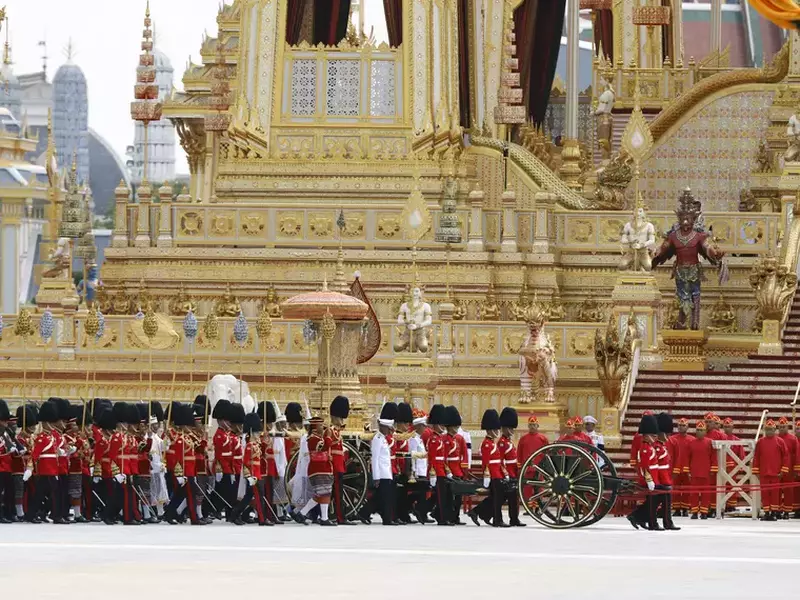 ceremonia de incinerare a regelui Thailandei