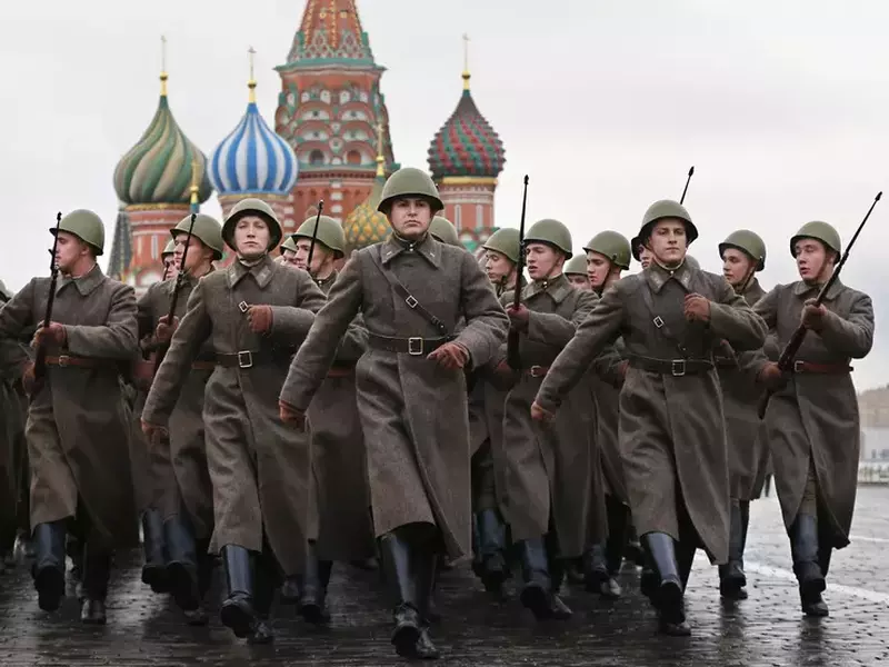 repeetiții pentru parada de Ziua Unității din Moscova