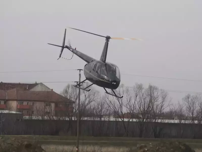 Un primar a ajuns cu elicopterul la restaurant în Lugoj (1)