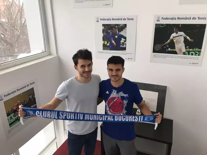 Dragos Dima si sef sectie tenis CSM București