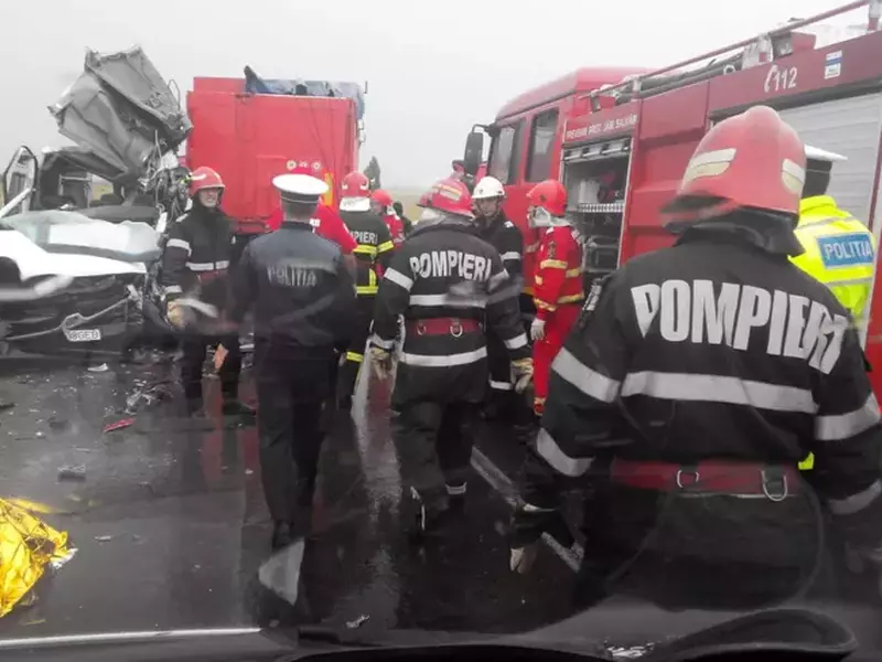 Doi morți și patru răniți într-un accident în Brăila. Un microbuz a fost lovit de un TIR intrat pe contrasens/ FOTO&VIDEO