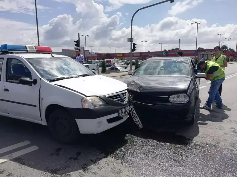 O polițistă a rănit un copil într-un accident în Alba Iulia (1)