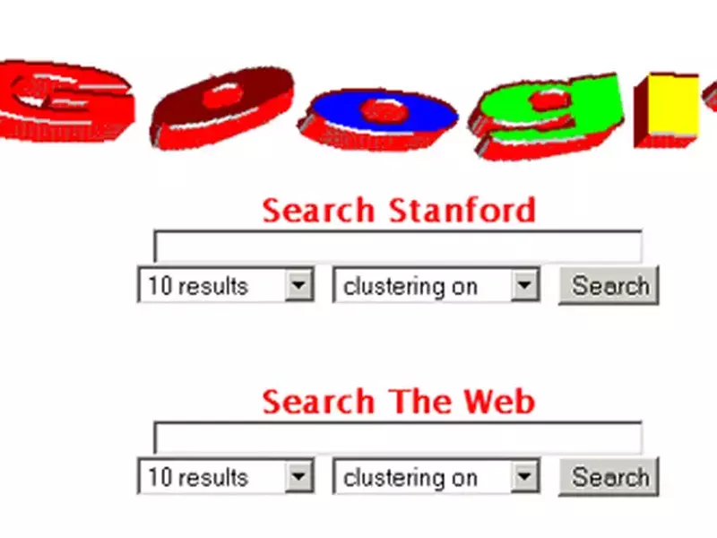 Google logo in 1997
