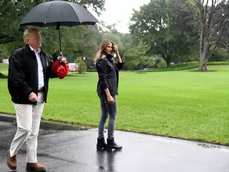 U.S. President Donald Trump and First Lady Melania Trump depart the White House – DC