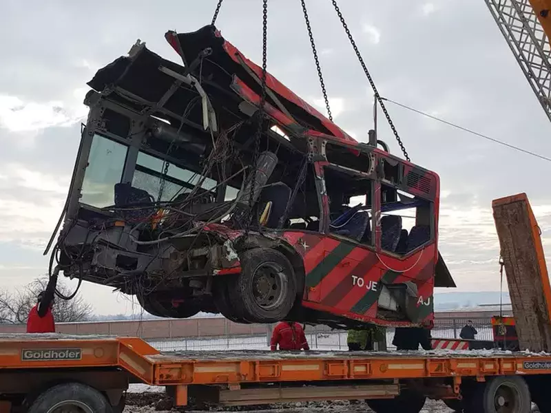 Five killed and dozens injured in train and bus collision near Nis, Serbia
