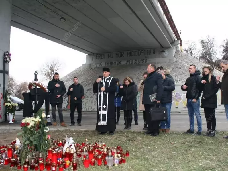 Cruce sfințită în locul în care a murit Andrei Pintican în Bistrița (1)