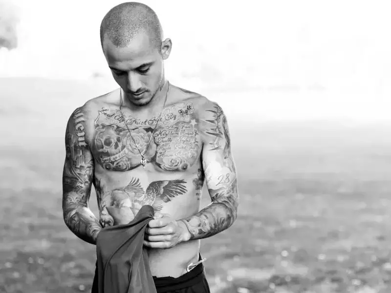 Alexandru Mitriță i-a uimit pe americani cu tatuajele de pe corp