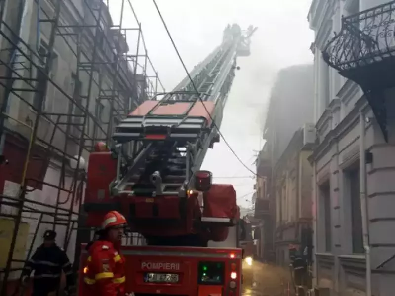 Incendiu la un imobil din Centrul Vechi al Brăilei