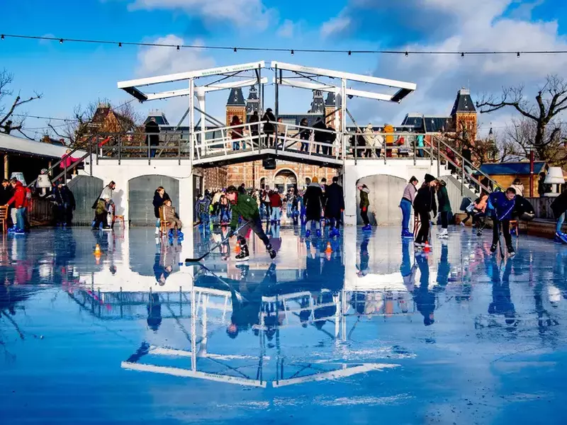 Ice rink at the Rijksmuseum, Amsterdam, Netherlands – 08 Dec 2019