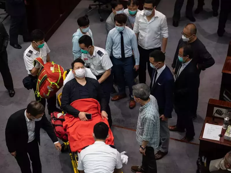 Legislative Council scuffles