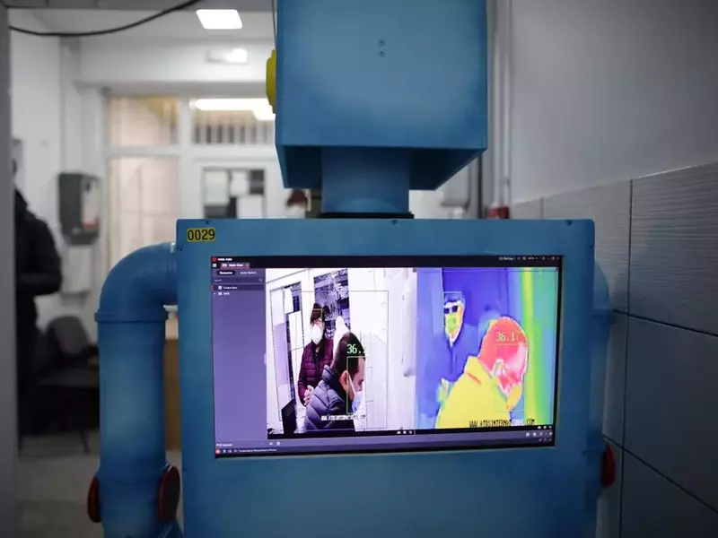 Temperatura alegătorilor este măsurată la intrarea în secție