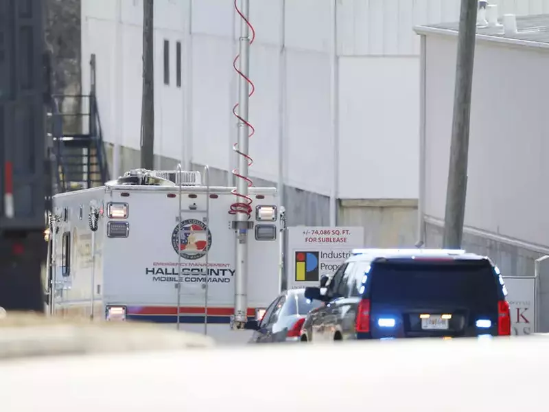 Incident la o fabrică de procesare a cărnii de pui din Gainesville, în statul american Georgia sursa foto: EPA