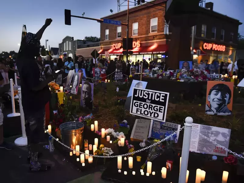 Protest on the one year anniversary of George Floyd’s death in Minneapolis