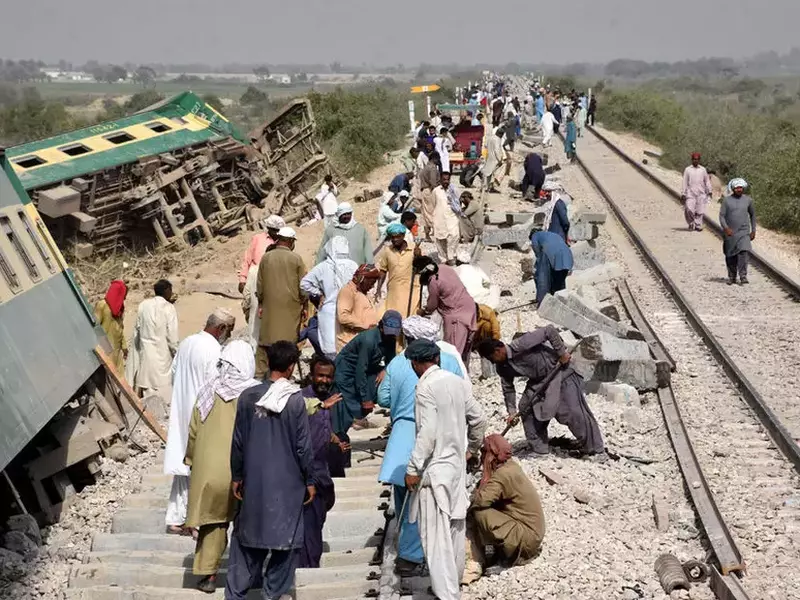 Train accident in Pakistan