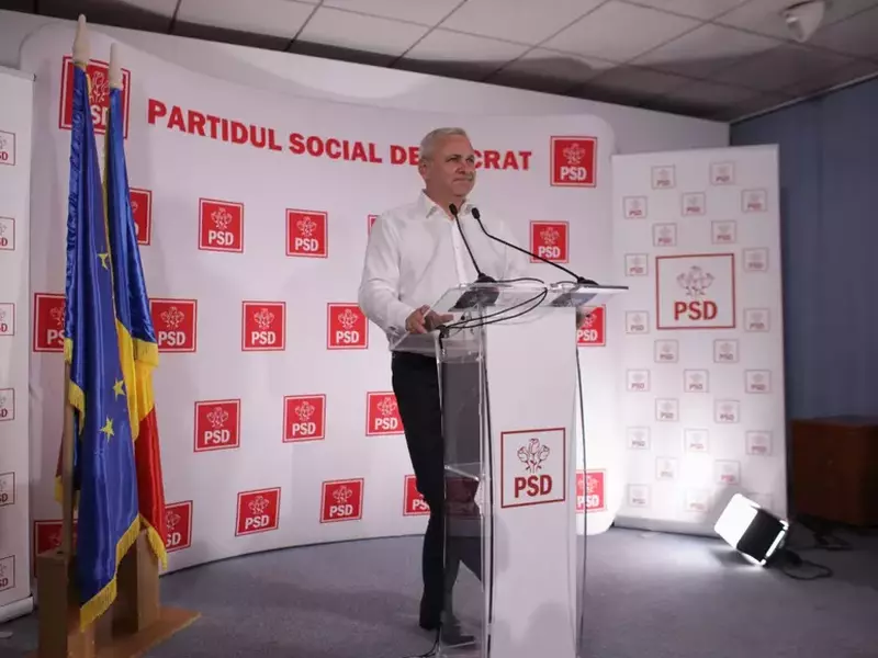 Liviu Dragnea în timpul declarației de presă din 26 mai 2019, cu o zi înainte să fie închis. Foto: Inquam Photos / Lavinia Cioacă