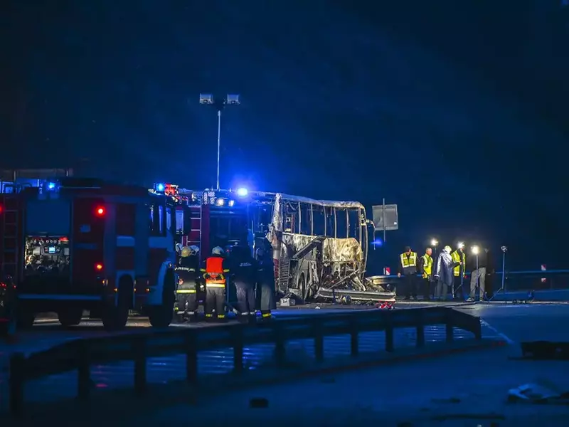 At least 45 people killed in bus fire on highway in Bulgaria