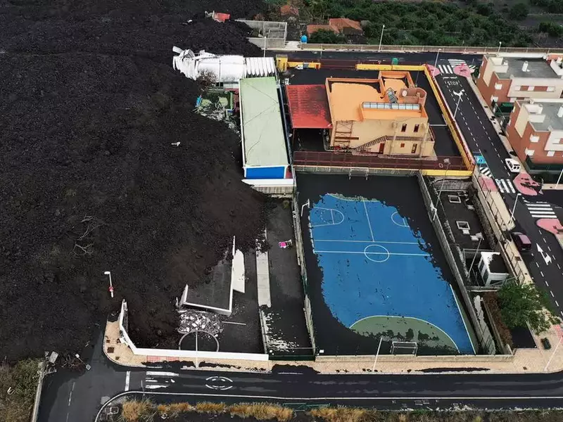 Cumbre Vieja volcano on La Palma island