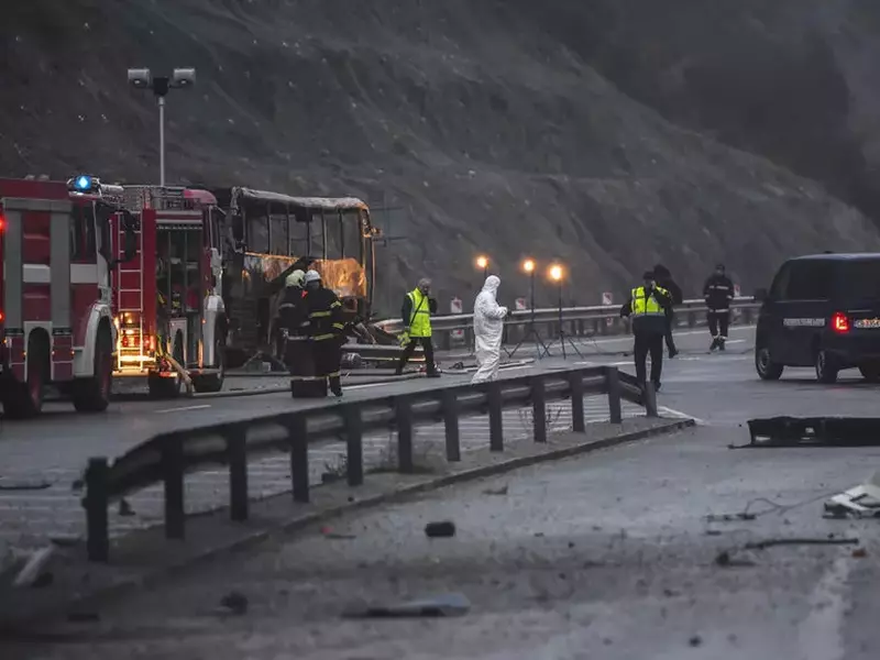 At least 45 people killed in bus fire on highway in Bulgaria