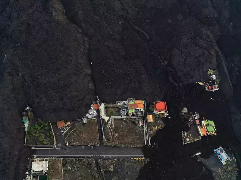 Cumbre Vieja volcano on La Palma island