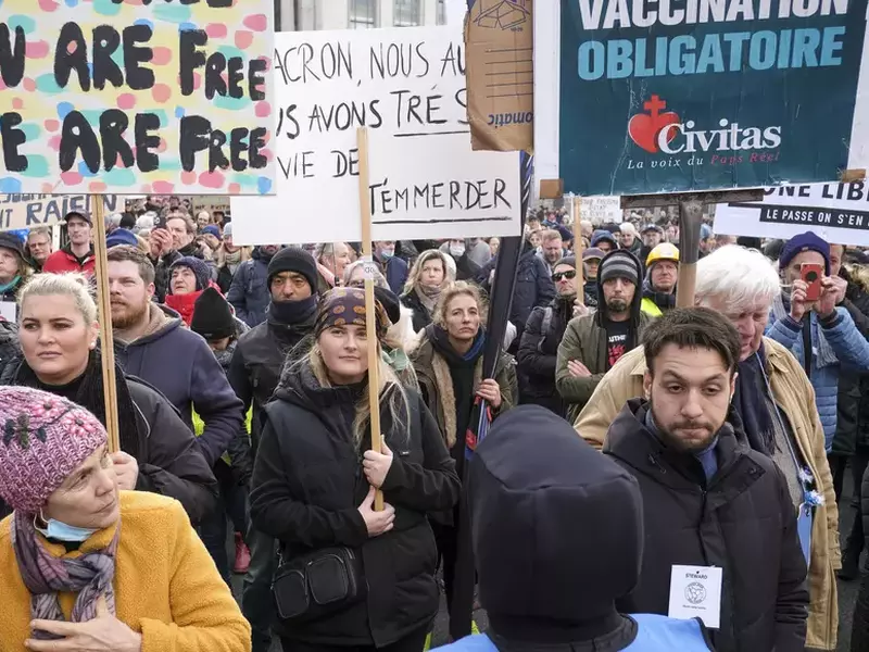 Protest against Covid-19 measures in Belgium