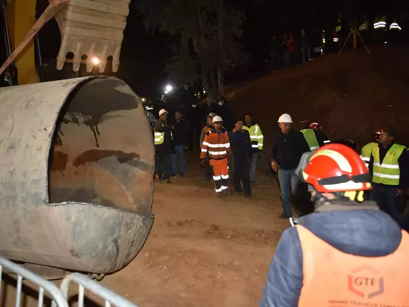 Rescue operations for child who fell into a well