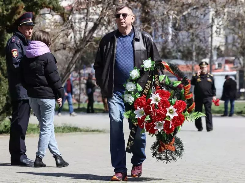 Memorial event for Russian Navy cruiser Moskva in Sevastopol