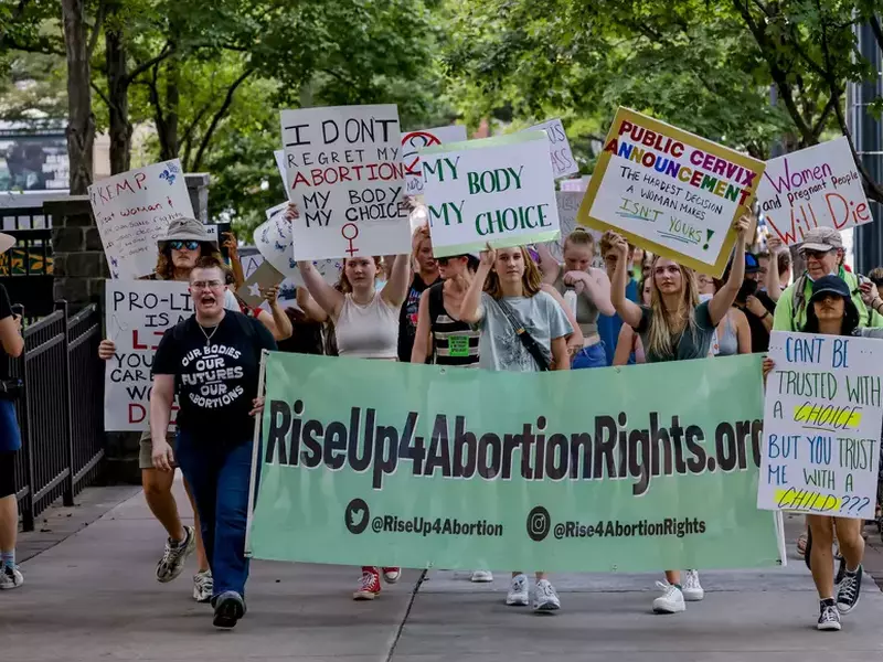 The US Supreme Court overturns the legalization of abortion in the Roe v. Wade case of 1973