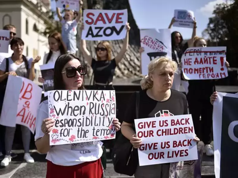 Rally in support of captive Azovstal POWs in Lviv, Ukraine – 18 Aug 2022