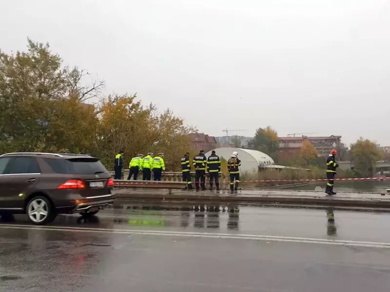 O mașină a căzut în lacul Floreasca din București. Foto: ISU