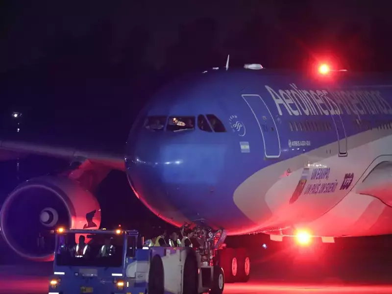 Argentine national soccer team arrives to Buenos Aires