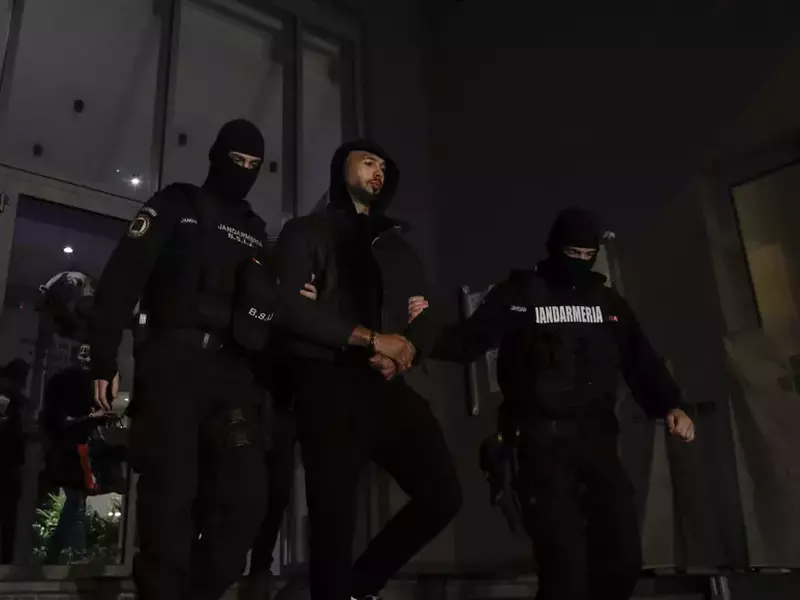 Frații Andrew și Tristan Tate au fost reţinuţi, 29 decembrie 2022. Foto: Inquam Photos / Octav Ganea