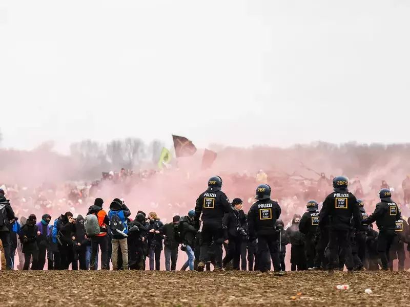 Demonstration against demolition of German village Luetzerath