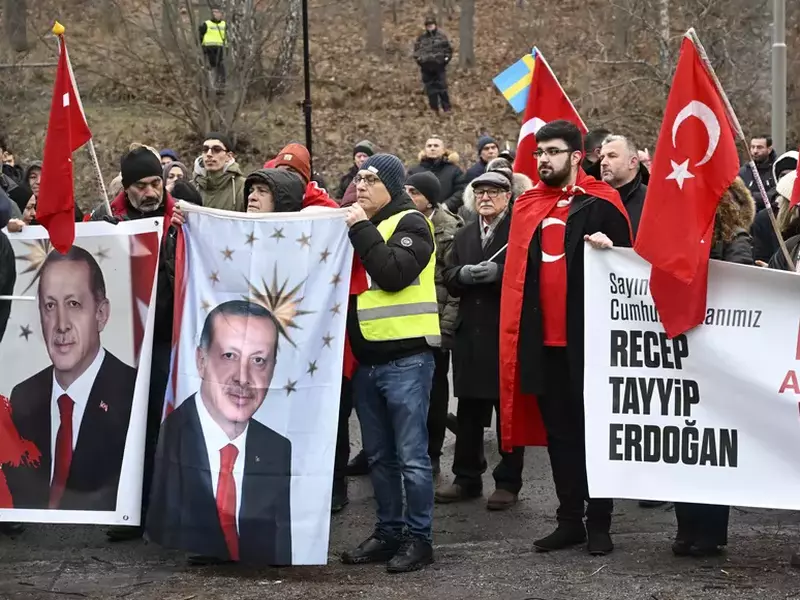 Protest in support of Turkey in Stockholm