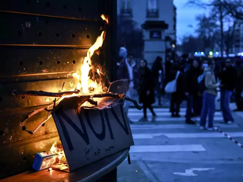 Rally against pension reforms in Paris
