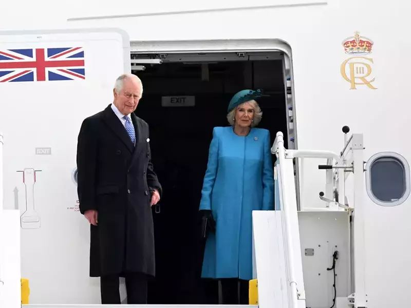 Britain’s King Charles III arrives in Berlin