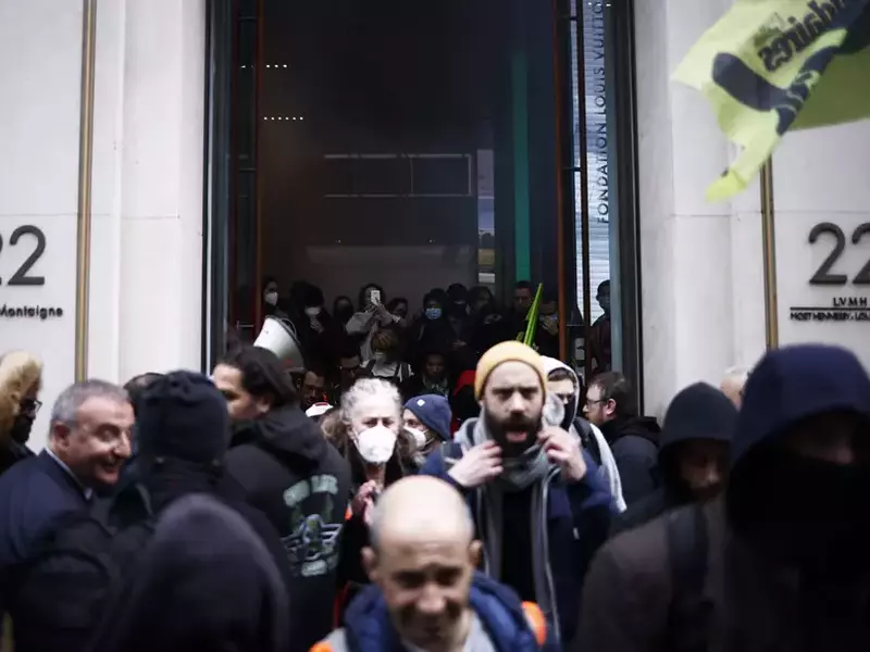 Pension reform protesters occupy LVMH headquarters in Paris