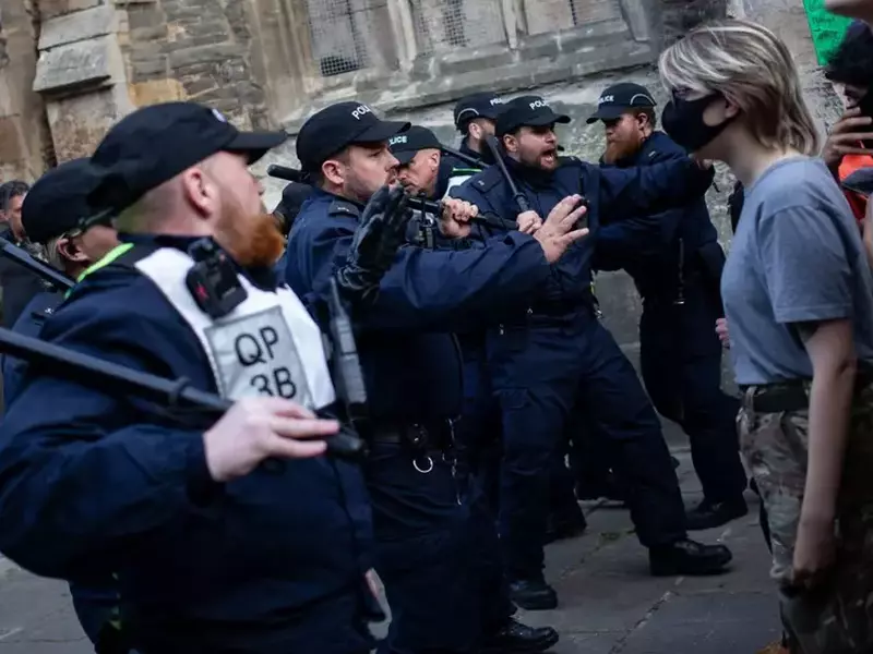 Protesters and Police clash, Bristol, UK – 03 Aug 2024